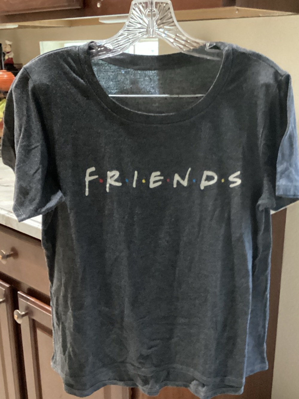 FRIENDS Short Sleeve Logo Tee - Dark Gray with Multi Dots